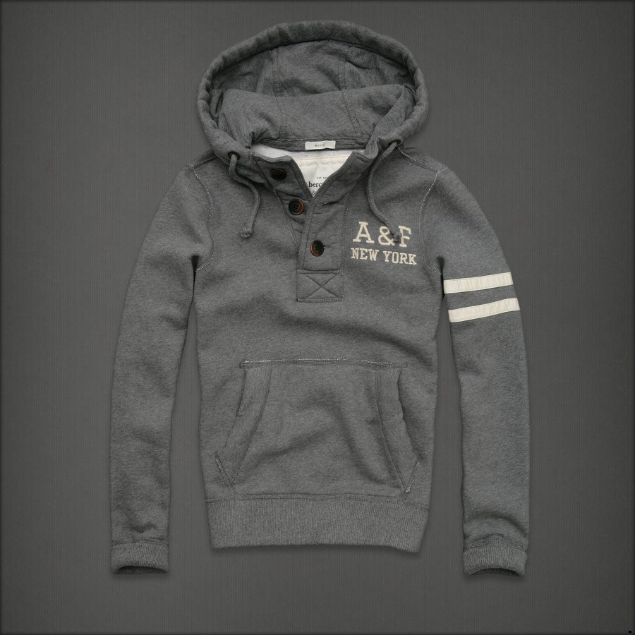 Abercrombie Fitch Hombres Con Botón Capucha AF6539